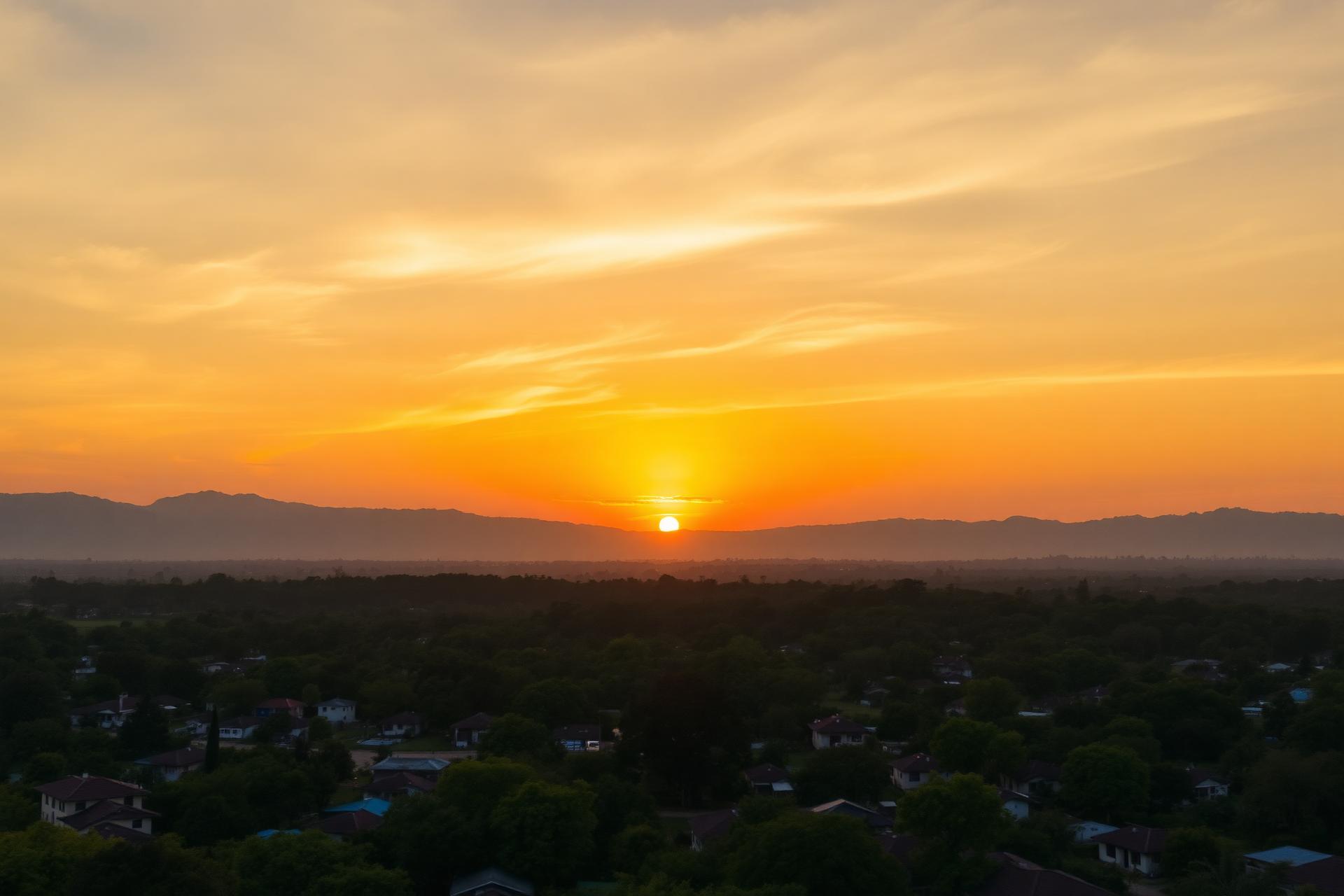 Pôr do sol em Pontes e Lacerda — MT